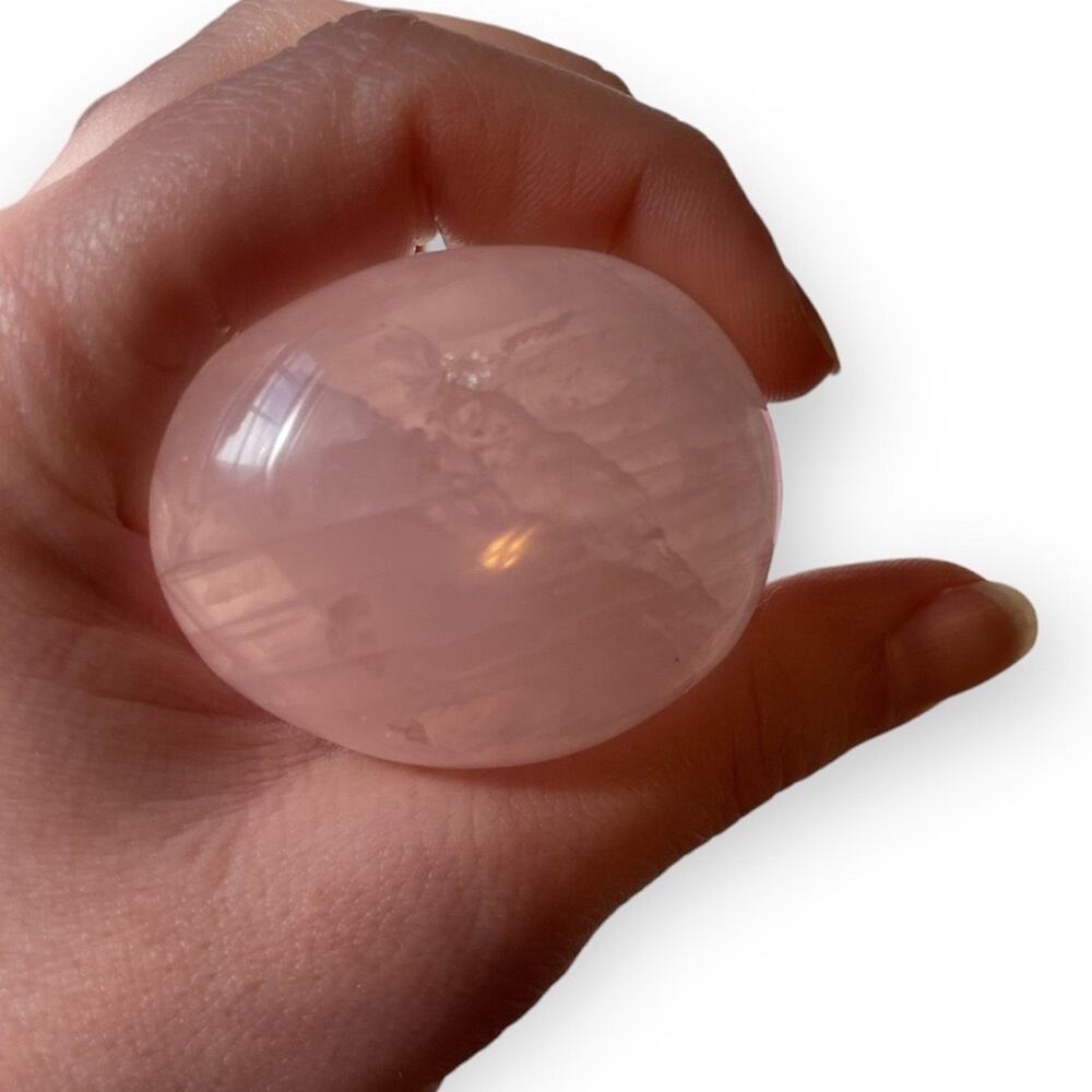 Rose Quartz Palm Stone #4